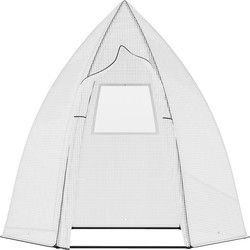 4goodz Broeikas Overwintertent met Roldeur 138x160x180cm - Wit