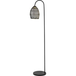 Light&living Vloerlamp 34x30,5x172 cm MEYA mat zwart+goud