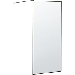 WASPAM II - Douchescherm - Zwart - 80 x 190 cm - Veiligheidsglas