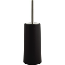 MSV Toiletborstel houder/WC-borstel - zwart - kunststof - 35 cm - Toiletborstels