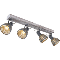 Metaal grijze spotlight vier lichts | Plafondspots | Woonkamer | Eetkamer