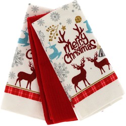 Unique Living - Handdoekset Jilly 38x63cm Merry Xmas