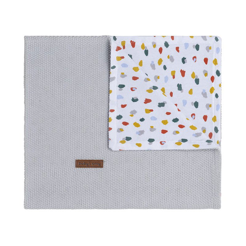 Baby's Only Ledikantdeken - Baby deken Leaf - Zilvergrijs - 