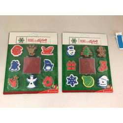 Stamp Set Xmas 9Pcs Inc.Inkpad