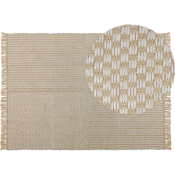 Beliani ADABAG - Laagpolig-Beige-Katoen, Jute