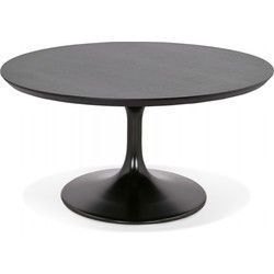 BUSTER ronde salontafel woonkamer 90x90x395 cm Zwart
