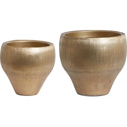 Light & Living - Pot LIOUX - Ø49x44cm - Goud - Set van 2