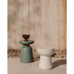 Kave Home - Bijzettafel Mesquida voor buiten gemaakt van groen terrazzo Ø 39 cm