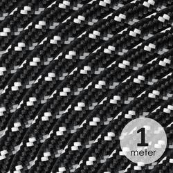 Strijkijzersnoer 3-aderig - per meter - zwart/wit