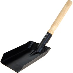 Barbecue/BBQ schep - zwart - metaal - 37 cm - briketten - Barbecuegereedschapset