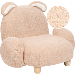 Beliani KANNA - Kinderfauteuil-Beige-Bouclé