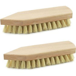 2x Schrobborstels hout met spitse neus 22 x 5,5 - Schrobborstels