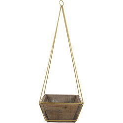 Clayre & Eef Bloempot Bruin Hout