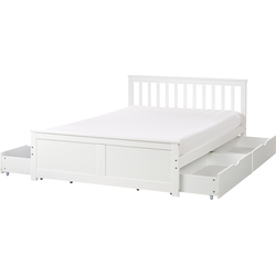 OLENDON - Bed met 4 lades - Wit - 140 x 200 cm - Dennenhout