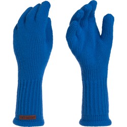 Knit Factory Lana Gebreide Dames Handschoenen - Polswarmers - Cobalt - One Size