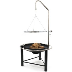 Heat Pendal firebowl with hanging grill