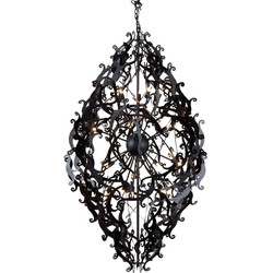 Design hanglamp grijs, zwart, wit sierlijk 150cm H G9x20