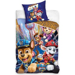 Paw Patrol - Dekbedovertrek - Eenpersoons - 140x200 cm - Kussensloop 60x70 cm - Katoen - Blauw