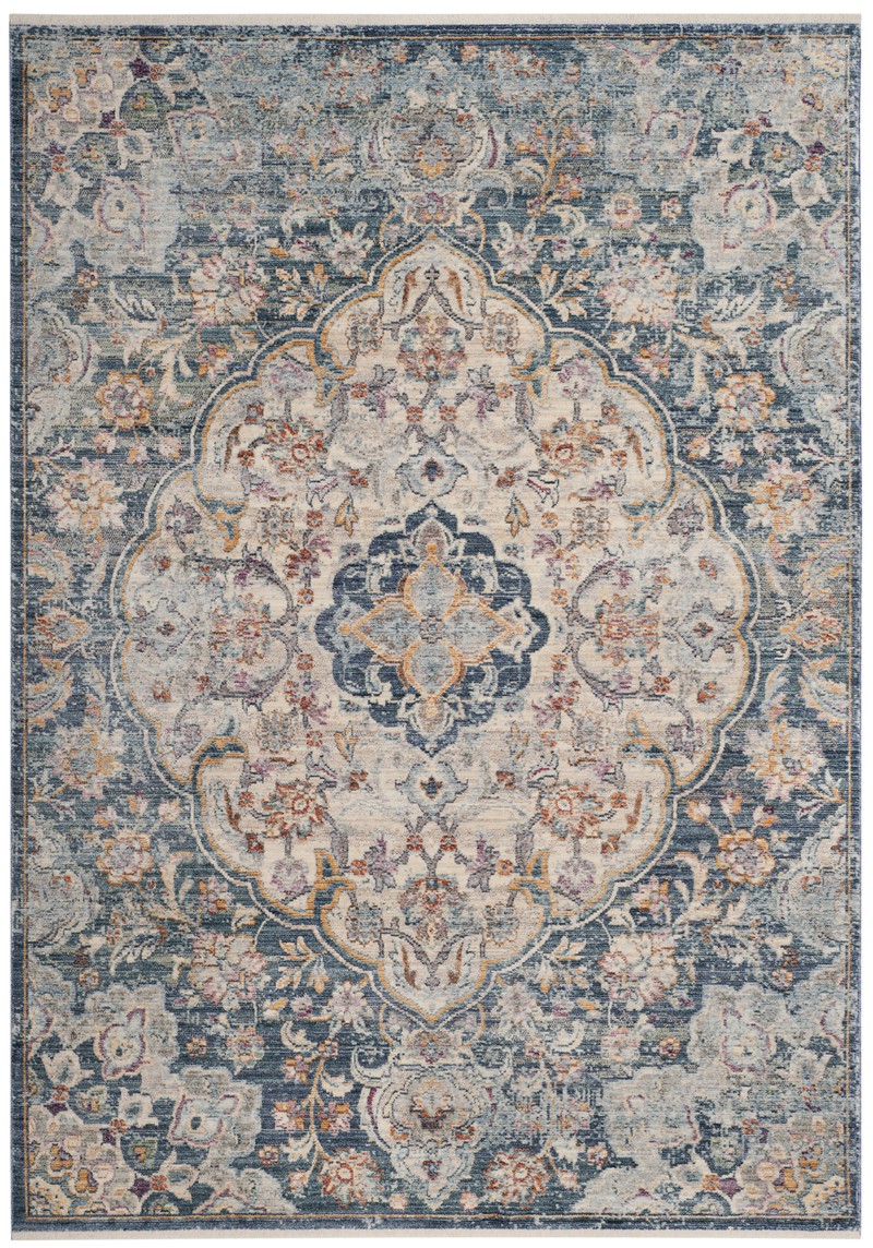 Safavieh Traditional Indoor Woven Area Rug, Illusion Collection, ILL711, in Cream & Blue, 244 X 305 cm - 