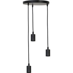 Light&living Hanglamp 3L Ø30x117,5 cm BRANDON mat zwart
