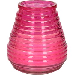 Tafelkaars Lowboy - roze - glas - 9 x 10,5 cm - binnen/buiten - buitenkaarsen