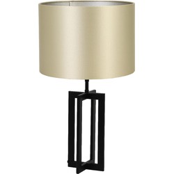 Tafellamp Mace/Kalian - Zwart/Goud - Ø30x56cm