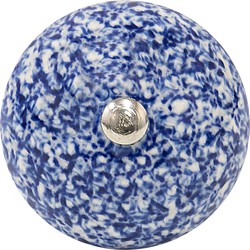 Clayre & Eef Deurknop  Ø 4 cm Blauw Keramiek Meubelknop