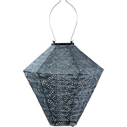 LUMIZ Solar Lampion Lace Diamond - 28 cm - Grijs Blauw