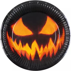 Papieren Bordjes Creepy Pumpkin - 10 st.