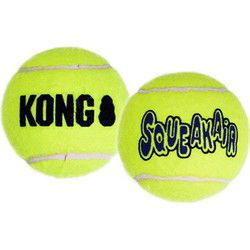 KONG SQUEAKAIR TENNISBAL GEEL MET PIEP 6,5X6,5X6,5 CM 6 ST