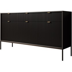 Meubella Dressoir Navil - Zwart - 154 cm