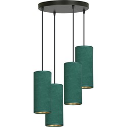 retro hanglamp Rizzo Zwart 4-lichts  - Øcm