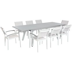 PERETA  - Tuinset voor 8 - Lichtgrijs - Polyester
