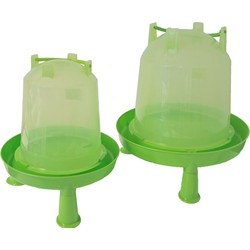 Plastic drinkfontein bajonet/op poot 3 liter groen - Gebr. de Boon