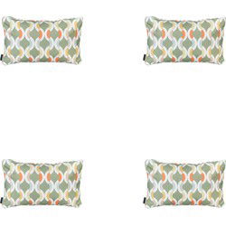 Madison -  Sierkussen Trivia green - Ca. 30x50 cm - Set van 4