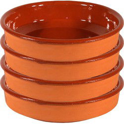 Gerimport Tapas schaaltje - 18x - Sevilla - 16 cm - aardewerk - oranje - Snack en tapasschalen