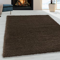 Tapijtenloods Pearl Soft Hoogpolig Vloerkleed Bruin- 200x290 CM