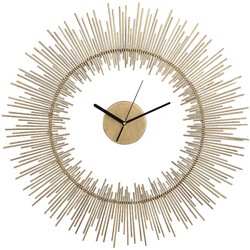 PTMD Anther Ronde Wandklok - 72 x 3,5 x 72 cm - Metaal - Goud