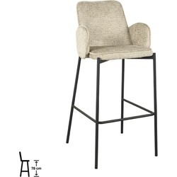 LABEL51 Barkruk Joni - Beige - Elegance - Zithoogte 78