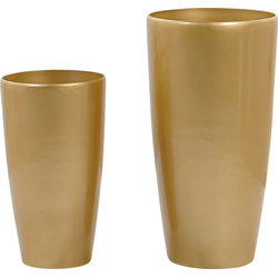 TSERIA - Plantenbak set van 3 - Goud - Stenenmix