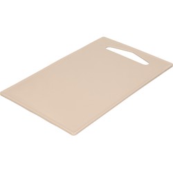 Plasticforte Keuken Snijplank - taupe - 27 x 16 cm - kunststof - voor groente, fruit, vlees - Snijplanken