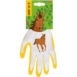 Kindertuinhandschoenen - 8-10 jaar - werkhandschoenen paard 20 x 13 cm - Werkhandschoenen