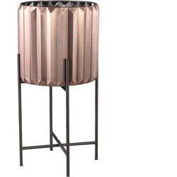 PTMD Bloempot Eleyza - 37x37x74 cm - Metaal - Koper