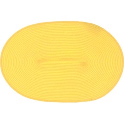 Unique Living - Placemat Daisy - Ovaal - Rotan - Geel - 45x30cm