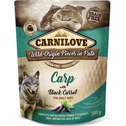 CARNILOVE DOG POUCH KARPER / ZWARTE WORTEL 12X300 GR