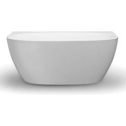 Badplaats Ligbad Hanoi  170 x 80 x 58 cm - Half Vrijstaand Bad - Hoogglans wit