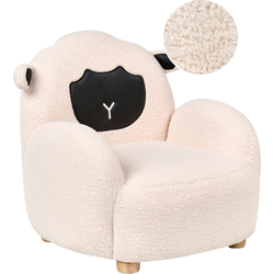 Beliani ULA - Kinderfauteuil-Wit-Bouclé