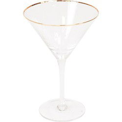 HV Martini Glas - Transparant/Goud - 12x12x18,5cm