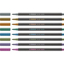 Stabilo STABILO Pen 68 metallic - premium viltstift etui met 8 kleuren