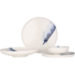 Bonna Serviesset - Blue Wave - 24 delig - 6 Personen - Porselein